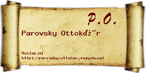 Parovsky Ottokár névjegykártya